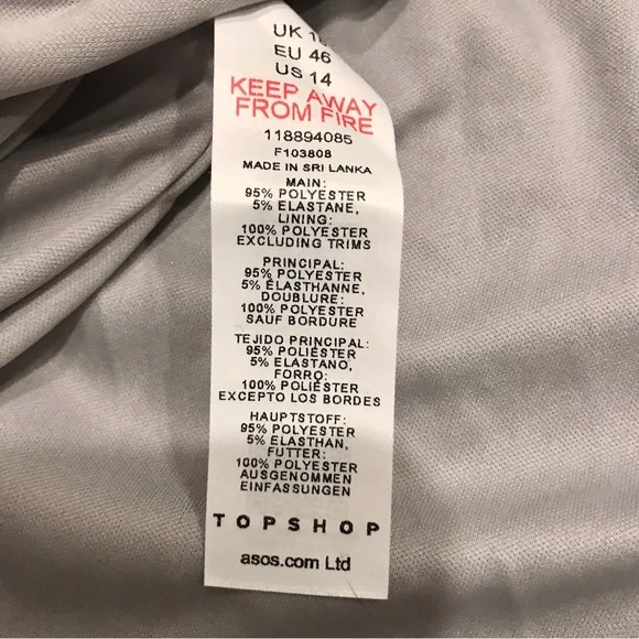 Topshop silver sequined midi length skirt. Size 14. NWT. In pristine condition. - Picture 8 of 9